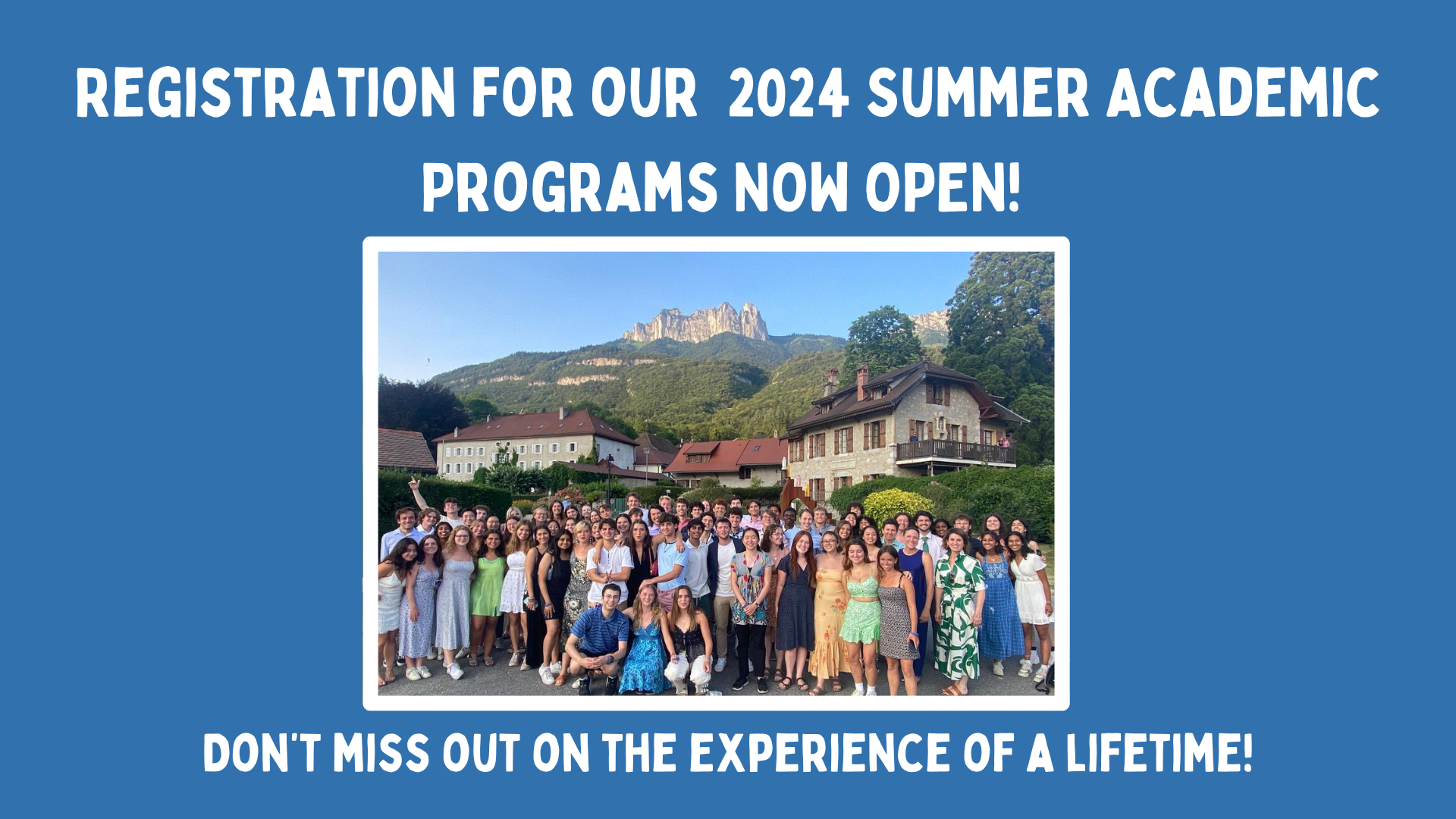 Applications OPEN for Summer 2024!