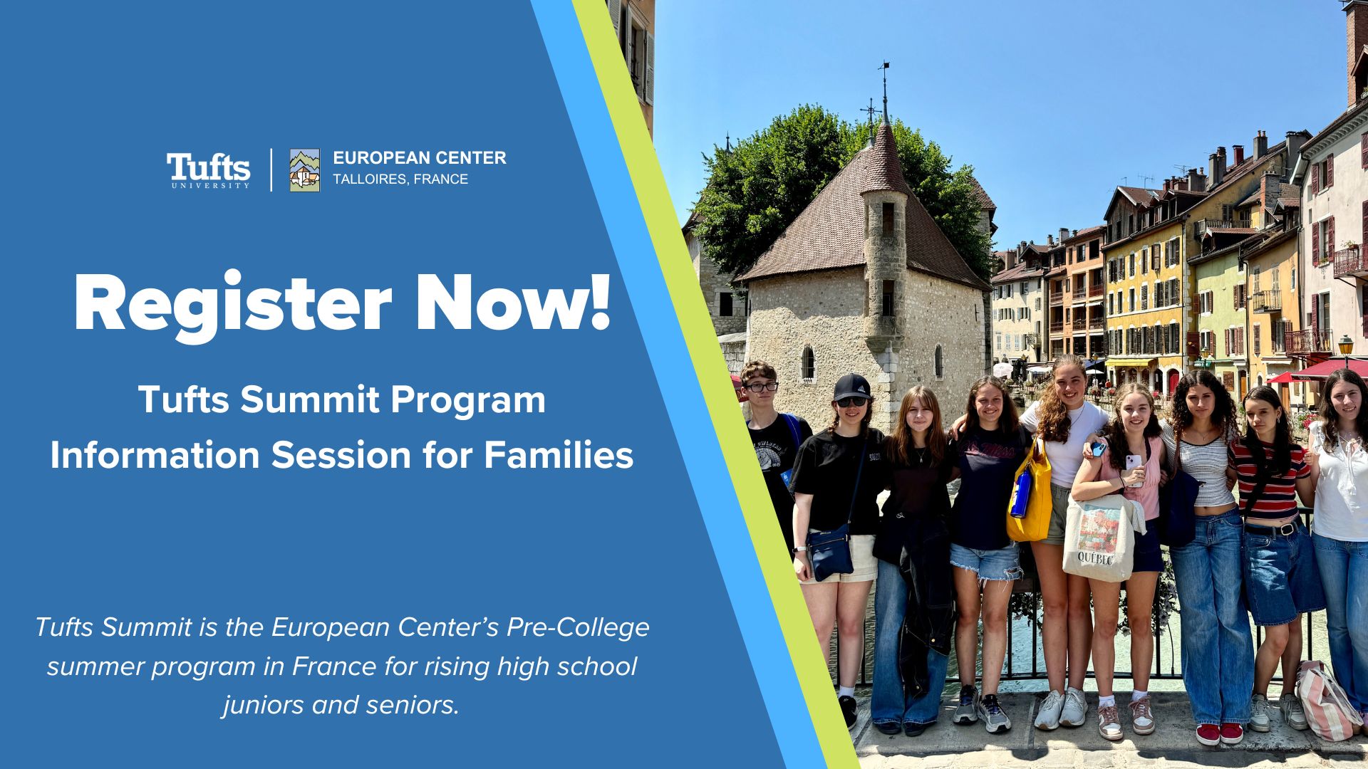 Tufts Summit Pre-College summer Program Info Session information